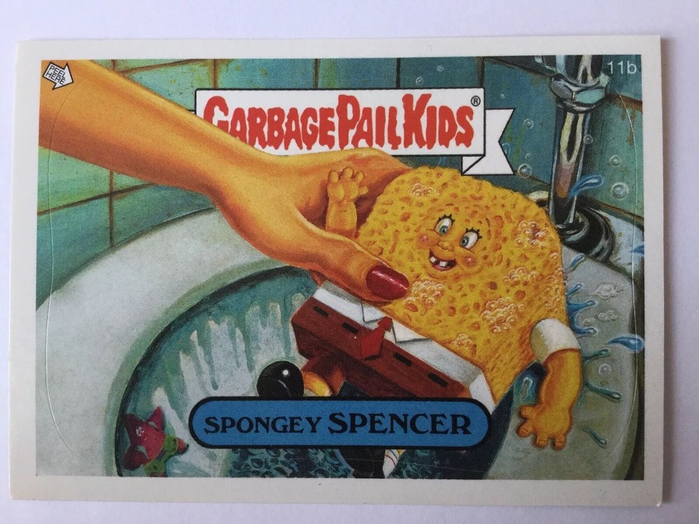 Garbage Pail Kids All New Series 4 Topps Sticker 11b Spongey Spencer