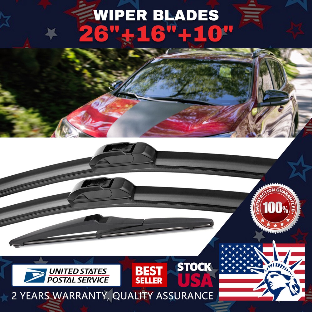 Easy Installation Durable 26''+16'' & Rear 10'' Premium Windshield Wiper Blade