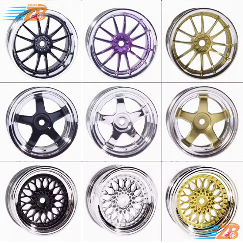 1/10 Scale On-Road RC Drift Wheels Set for HPI RS4 Tamiya TT01E TT02 Traxxas 4Tec