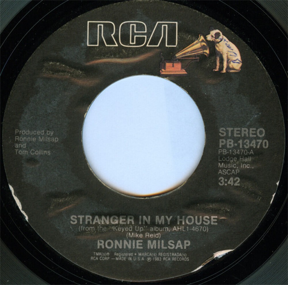 Ronnie Milsap Stranger In My House Is It Over RCA PB-13470 7 Inch Styrene Record