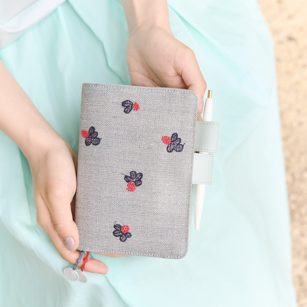 Hobonichi Techo Cover A6 Original mina perhonen light berry（green）New