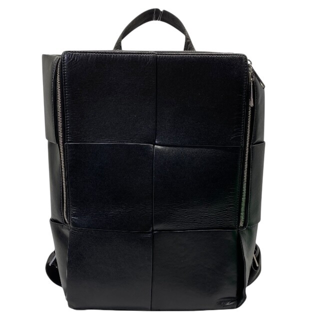 BOTTEGA VENETA 737324 Arco Backpack Sack Intrecciato Leather Black 185125