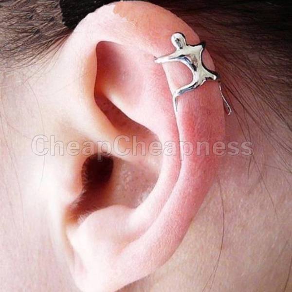 Naked Climber Ear Cuff Double Helix Cartilage Earring HN-a5