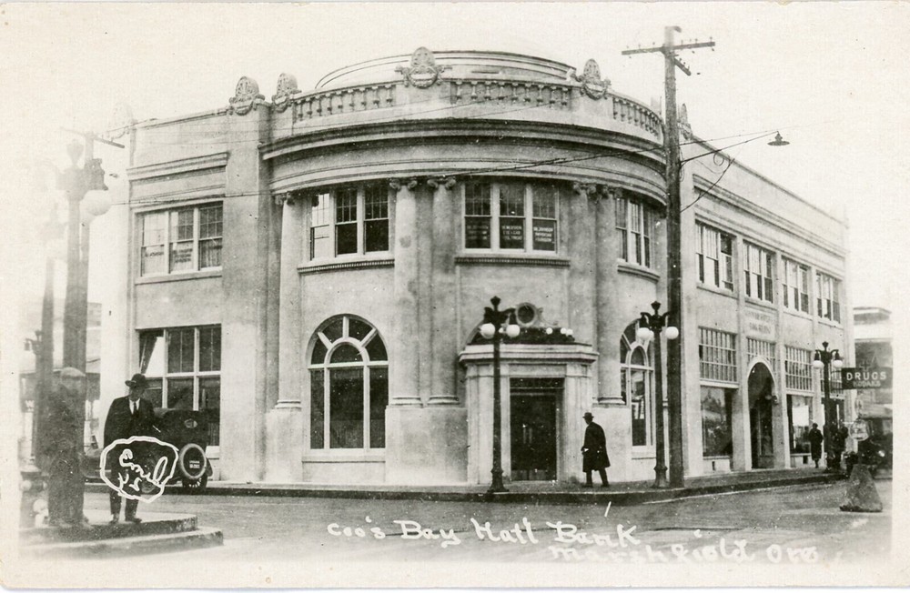 Coos Bay National Bank Oregon Marshfield Antique RPPC Real Photo Postcard 148