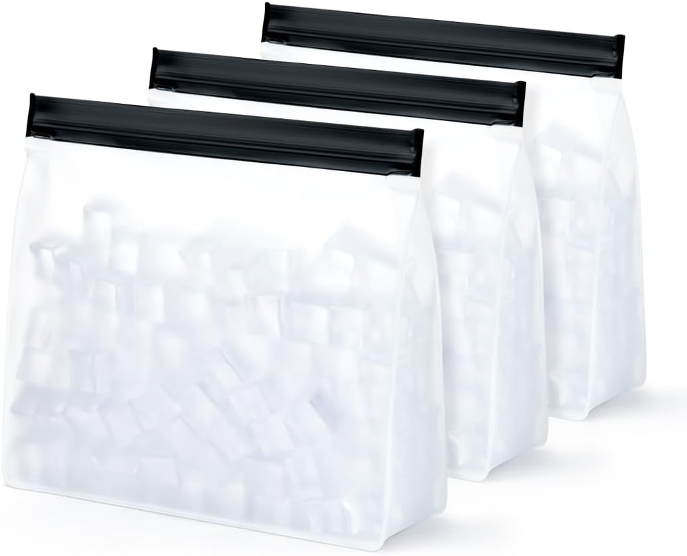 Набор из 3 многоразовых мешков для льда с надежным дизайном на молнии прочные сумки для моделей