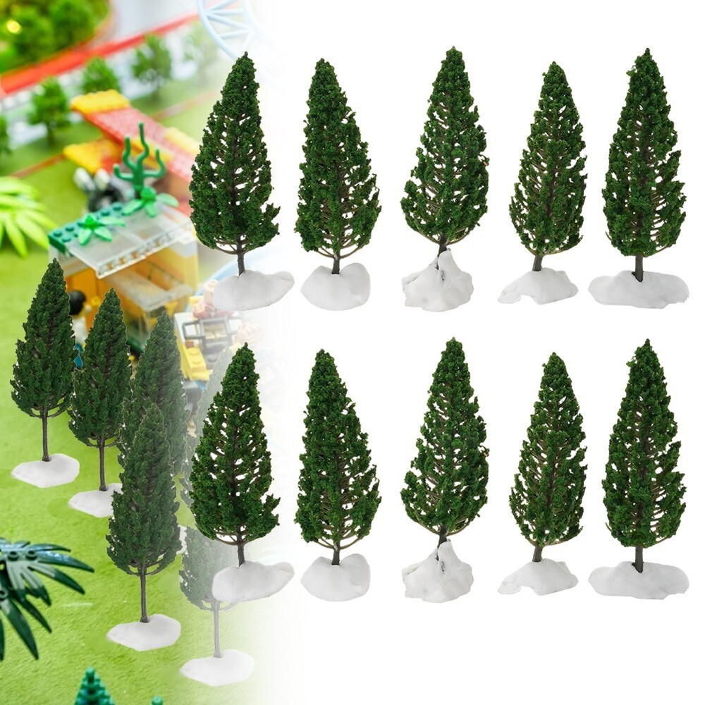 10x Model Pine Trees Green For Scale Railway Layout 15cm SL-16059 Joy Tool