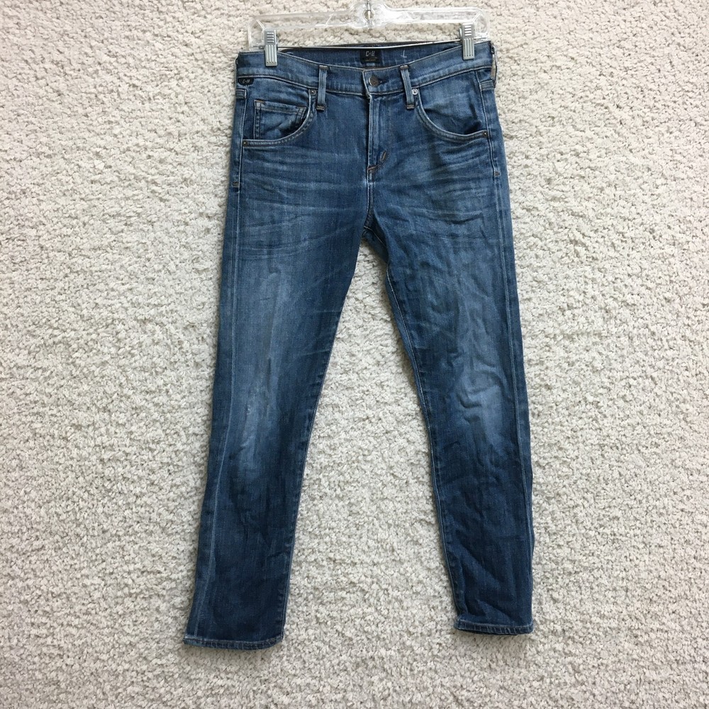 Citizens Of Humanity Womens Blue Emerson Slim Boyfriend Denim Jeans Size 25 Fits Like 28