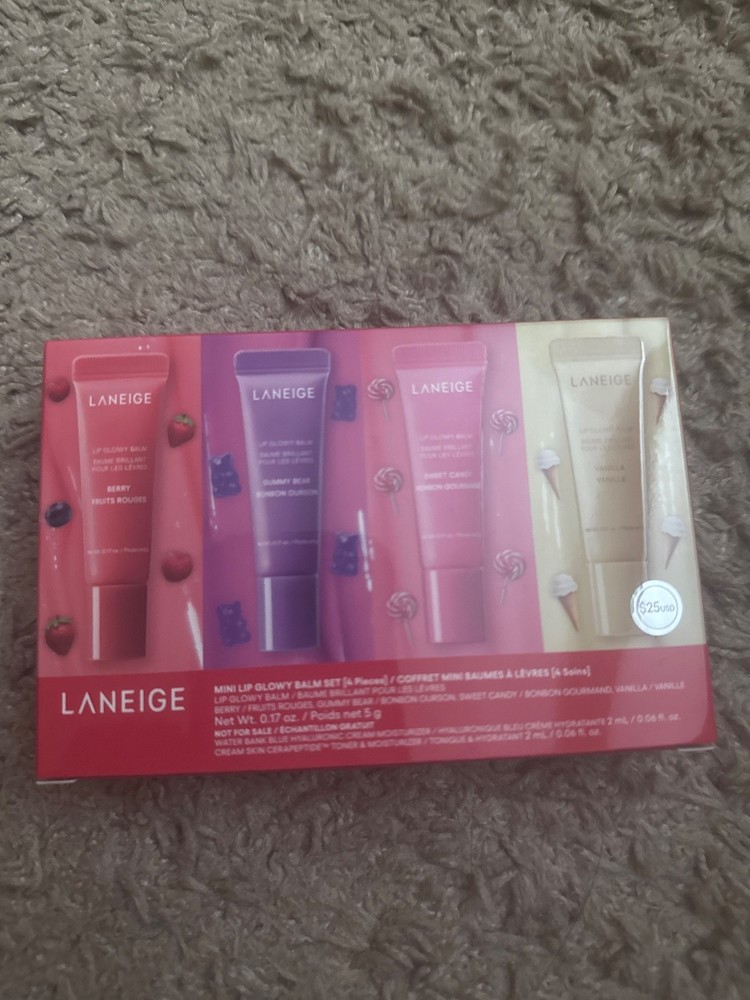 LANEIGE Mini Lip Glowy Balm Set Limited Edition Berry Candy Vanilla Gummy Bear