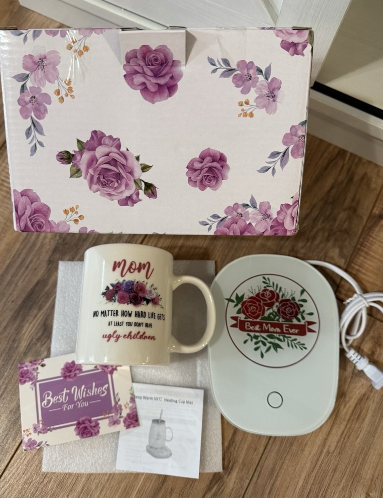 Mother's Day Gift Coffee Mug Warmer with Personalization Option