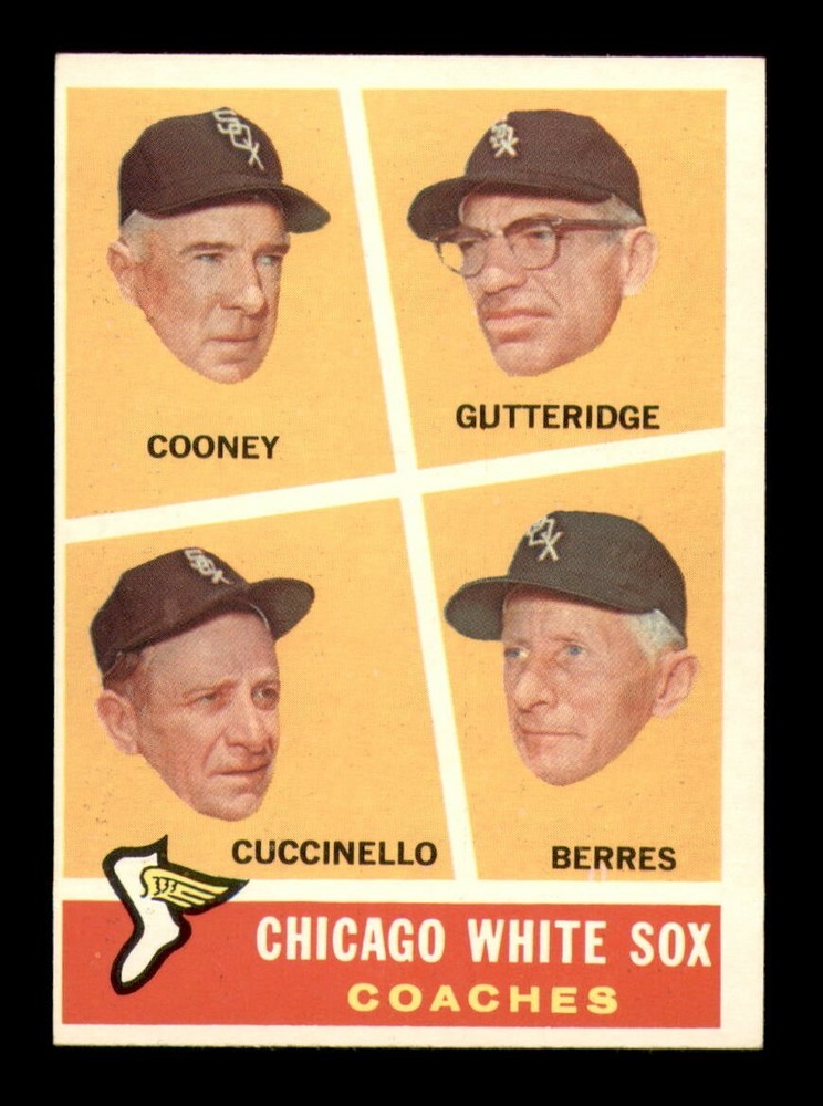 1960 Topps #458 Chicago White Sox Coaches NM Vintage Baseball Card OBGcards