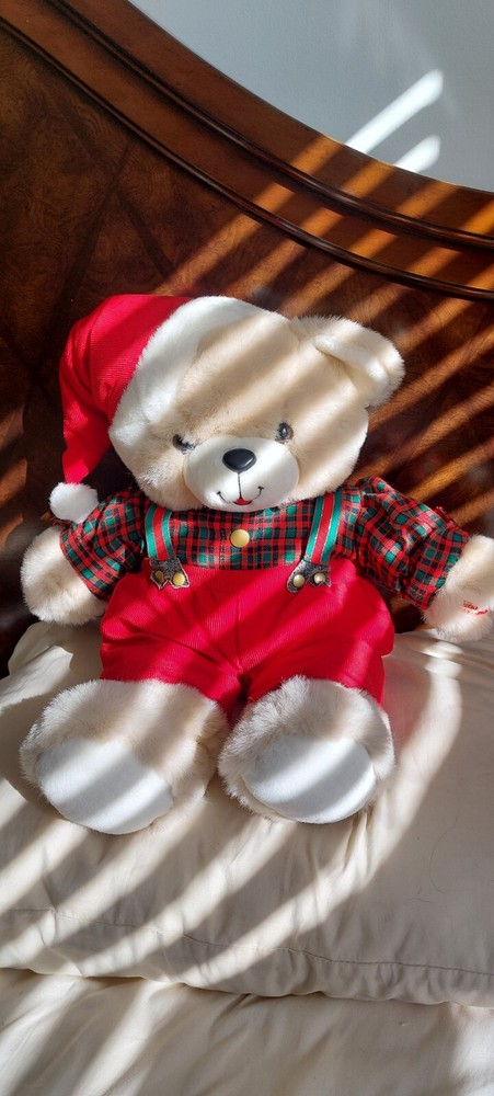 Humfrey Vintage Christmas Teddy Bear Battery Operated/Not Working/Plush