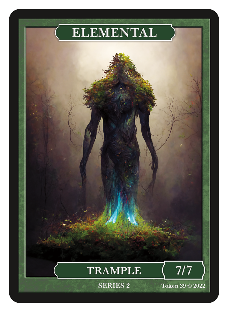 Elemental 7/7 Token  Givememana Tokens Series 2  Magic the Gathering MTG