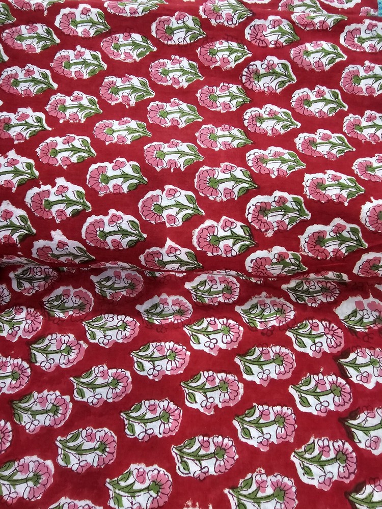 Handmade Indian Block Print Cotton Fabric