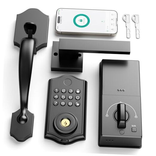Smart Keyless Entry Door Lock with App Control & Handle
