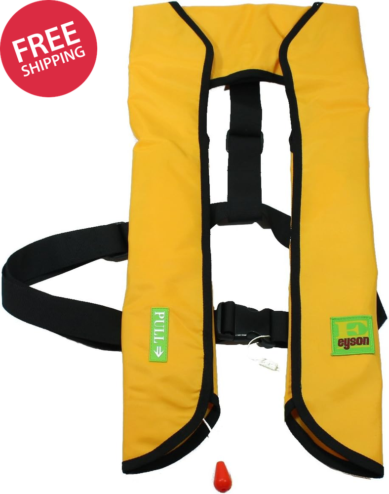 Top Safety Adult Life Jacket with Whistle - Manual Version Inflatable Lifejacket