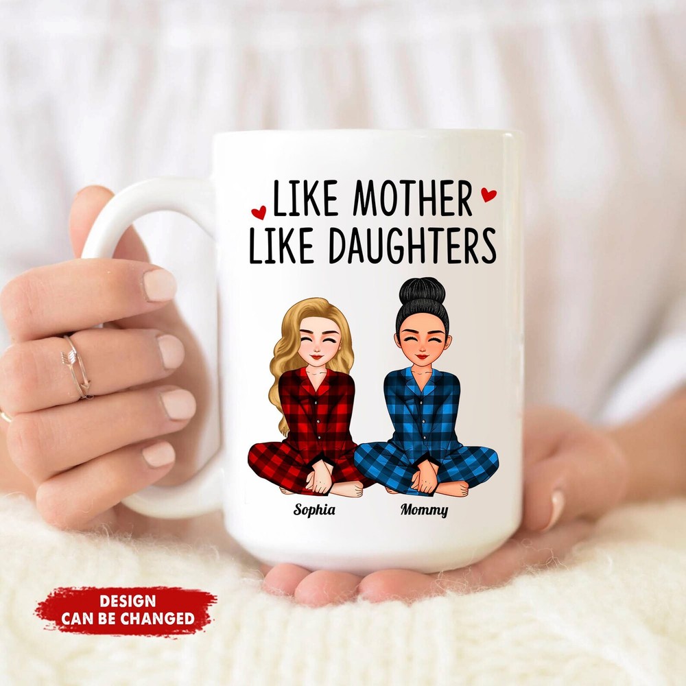 Personalized Mom Mug Personalized Mom Giftmother And Daughter Print Mothers Day