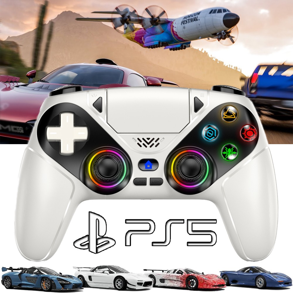 1-Pcs For Sony Playstation 5 PS5 DualSense Wireless White Controller w / Flash