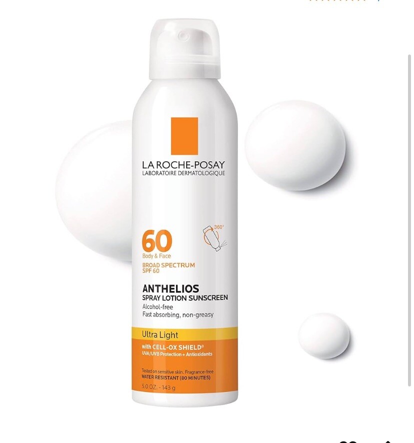 La Roche-Posay Anthelios Spray Lotion Sunscreen Spf 60  5.0oz/143g New