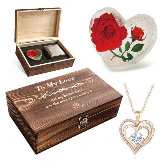 Preserved Red Real Rose Valentine's Day Gift for Her - My Love