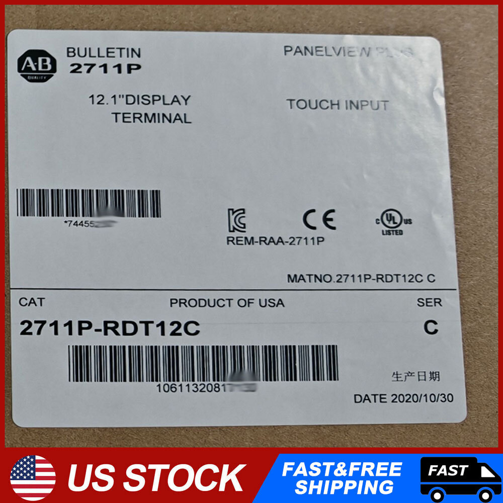 NEW Allen Bradley 2711P-RDT12C /C PanelView Plus 1250 Color Display 2711PRDT12C