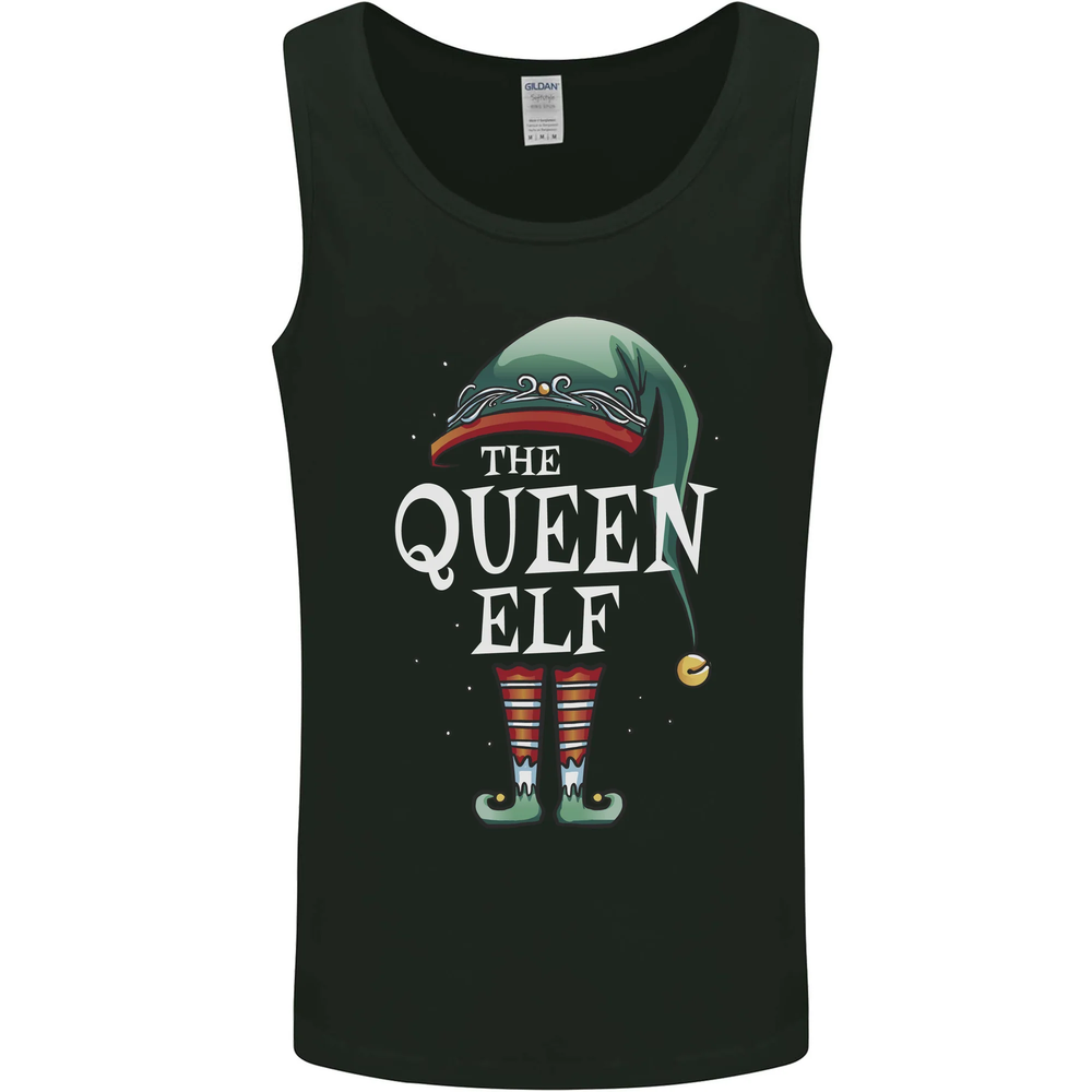 The Queen Elf Funny Christmas Xmas Mens Vest Tank Top
