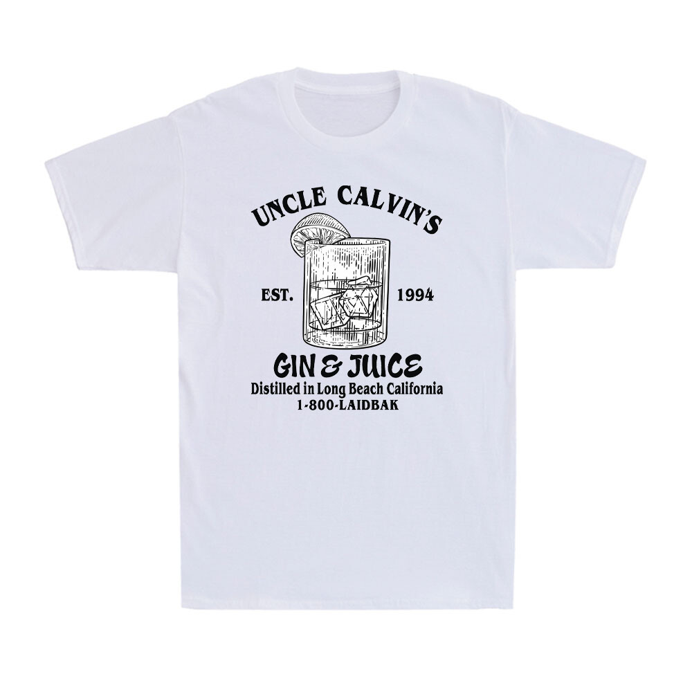 Gin & Juice Est 1994 Long Beach Distilled Mens Drinking Tee