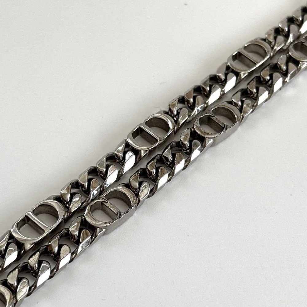 Christian Dior CD Icon Chain Necklace in Gold Tone