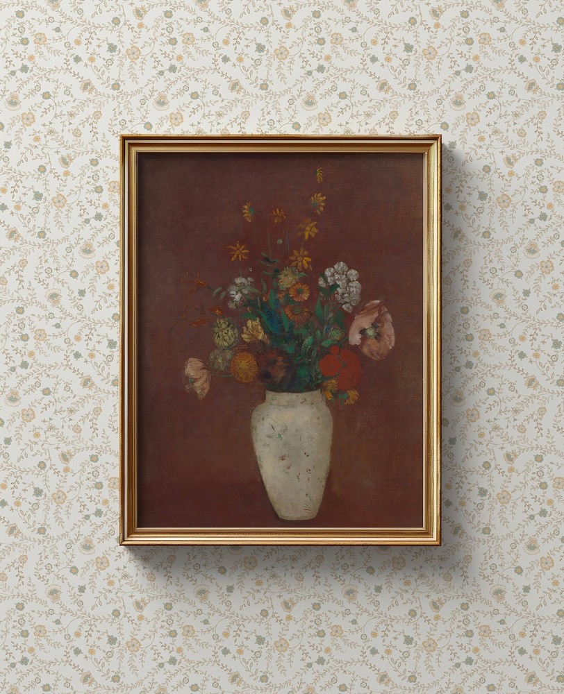 Cottage Core Decor Botanical Wall Art Moody Wall Art Neutral Floral Art Trendy