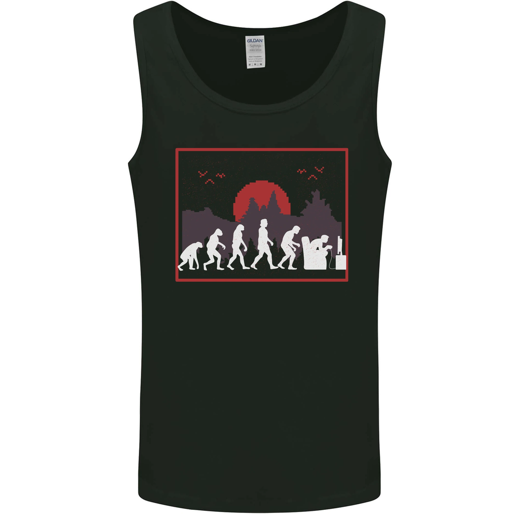 Evolution of a Gamer Gaming Video Games Mens Vest Tank Top
