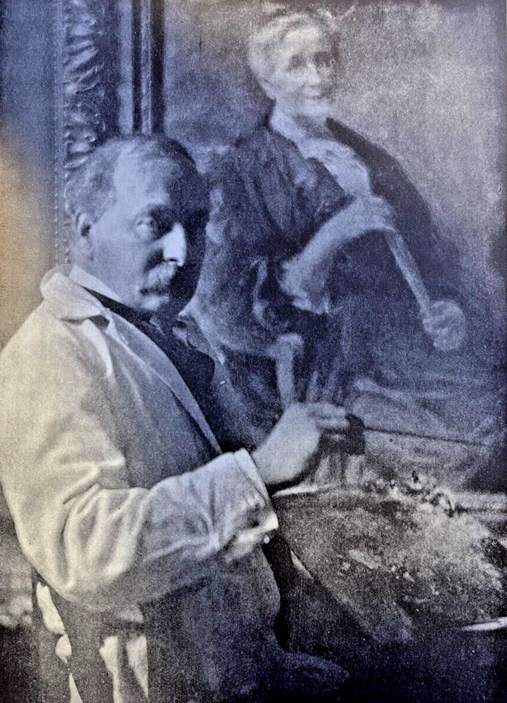 1908 Vintage Magazine Illustration Artist Gari Melchers