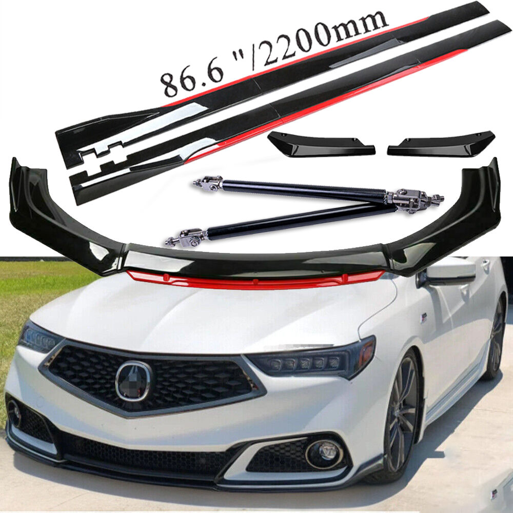 For Acura TLX A-Spec Front Bumper Lip Spoiler Splitter Side Skirt Body