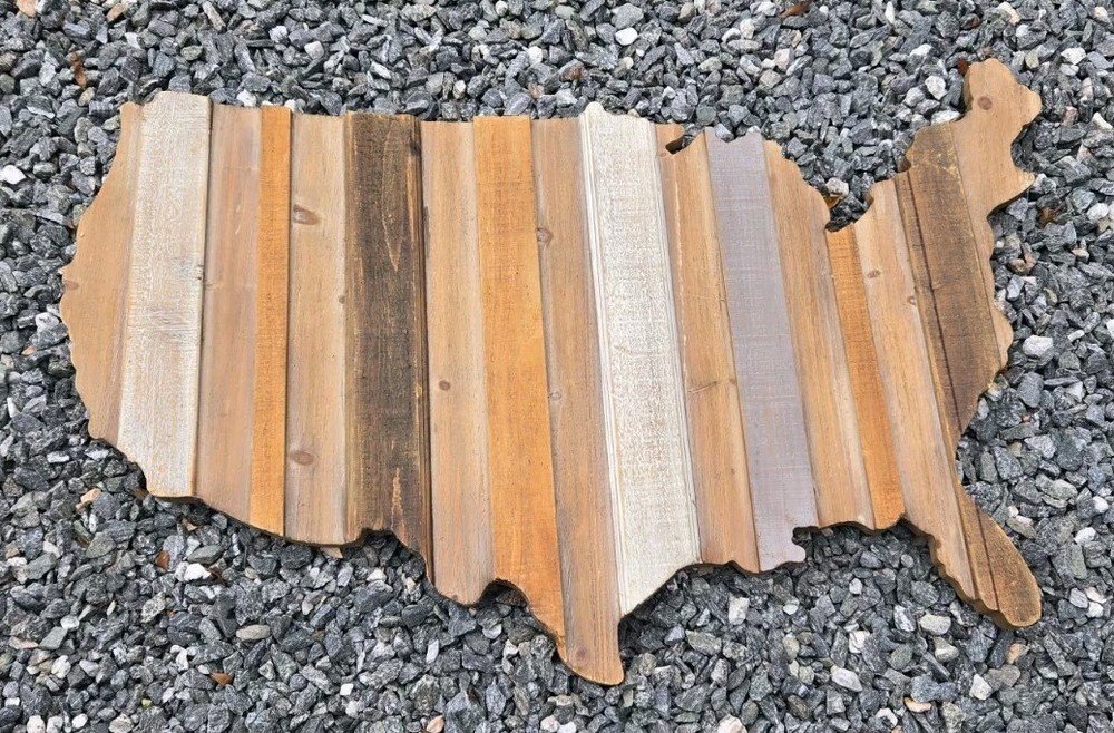 Wooden United States Wall Decor