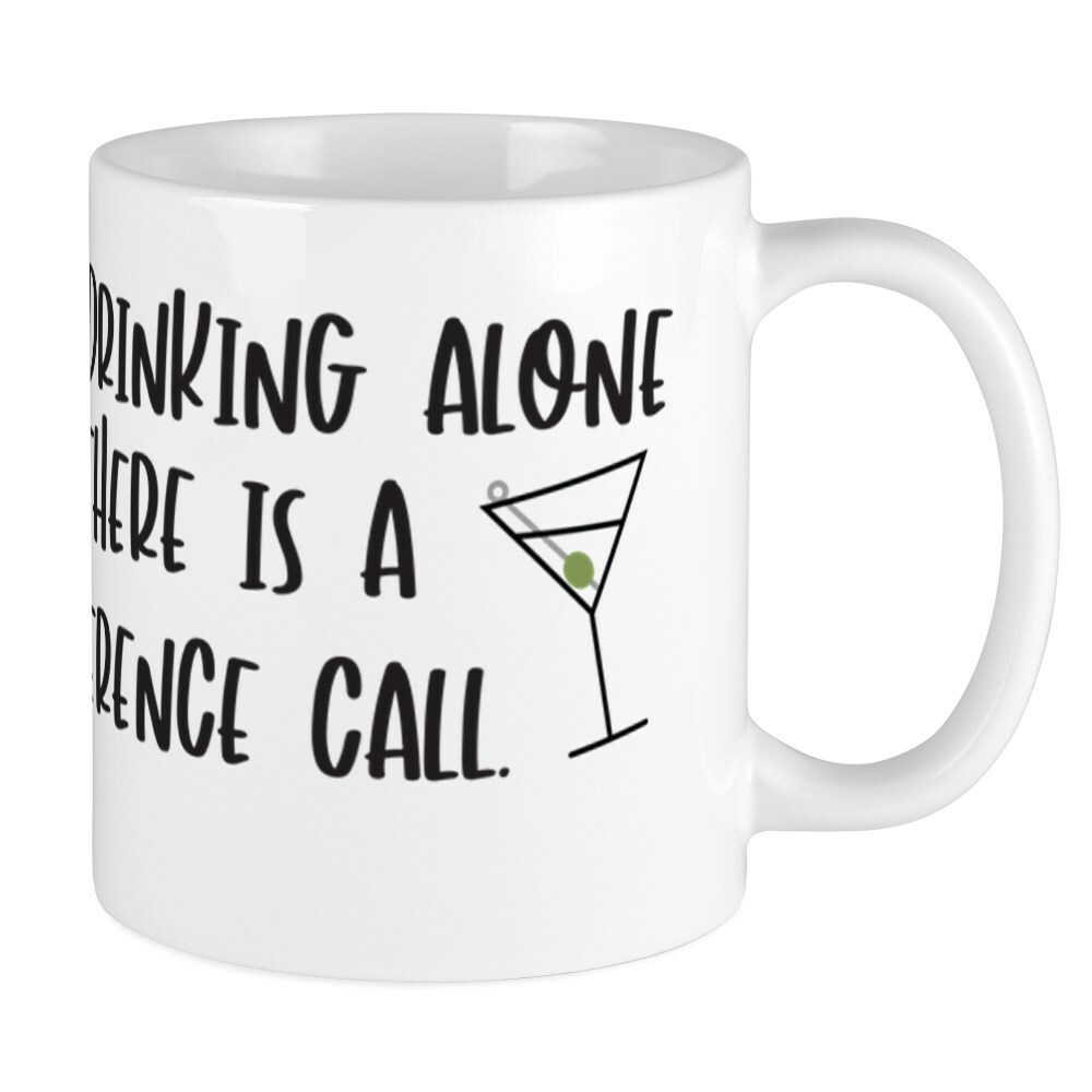 CafePress Drinking Conference Call 11 oz Ceramic Mug (533110949)