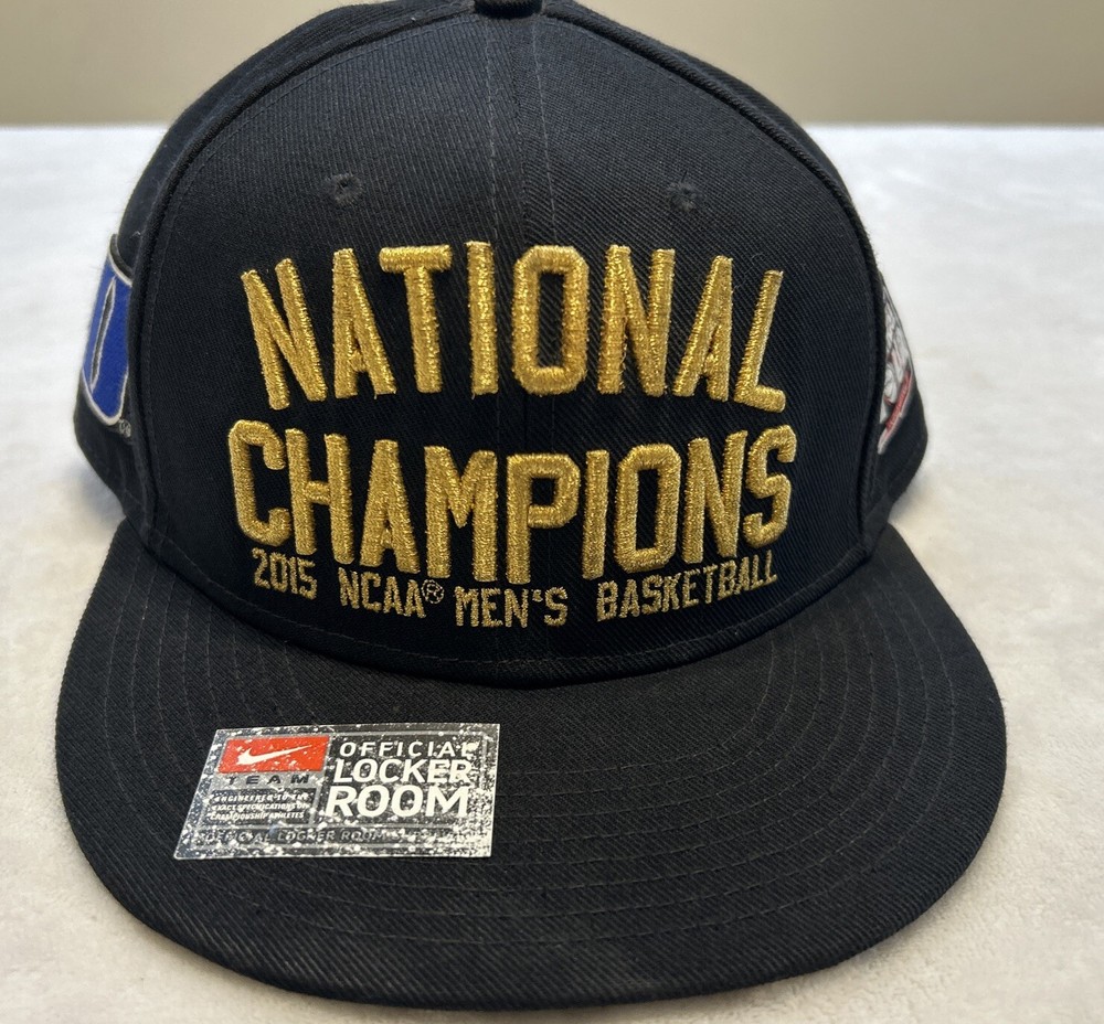 Nike Duke Blue Devils NCAA 2015 National Champion Basketball SnapBack Hat VTG
