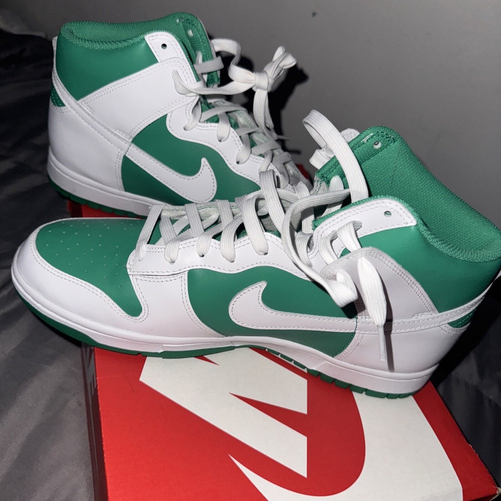 Size 11 - Nike Dunk High White Stadium Green