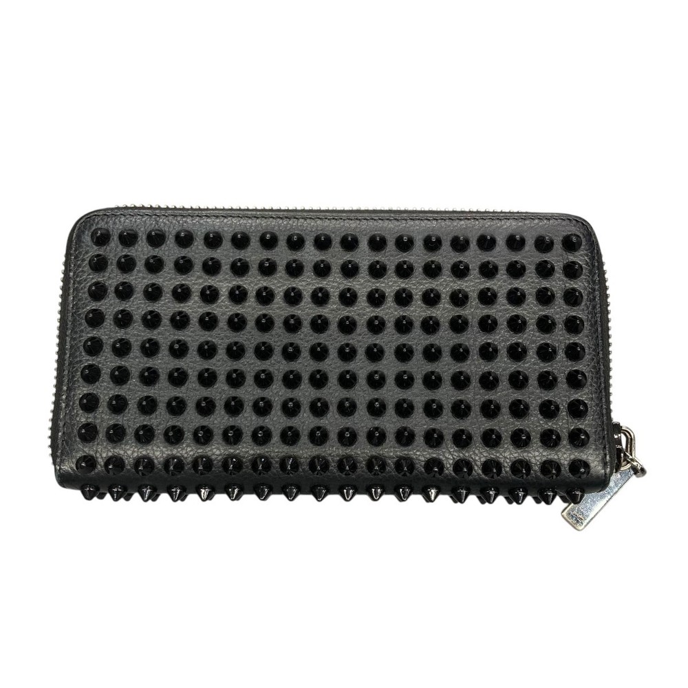 Christian Louboutin Black Studded Wallet with Signature Detailing 120125