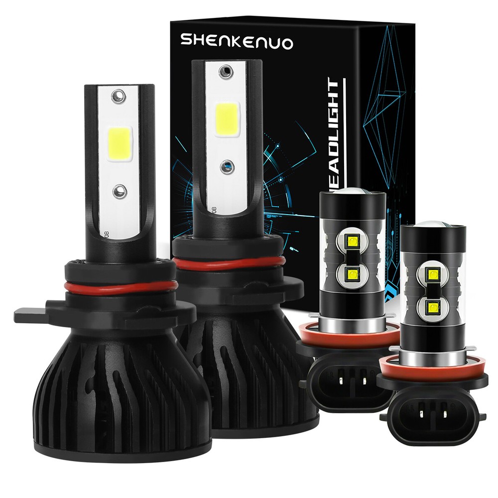 For Dodge Dart 2013-2015 - 4PC Combo LED Headlights Fog Light Bulbs Kit WHITE