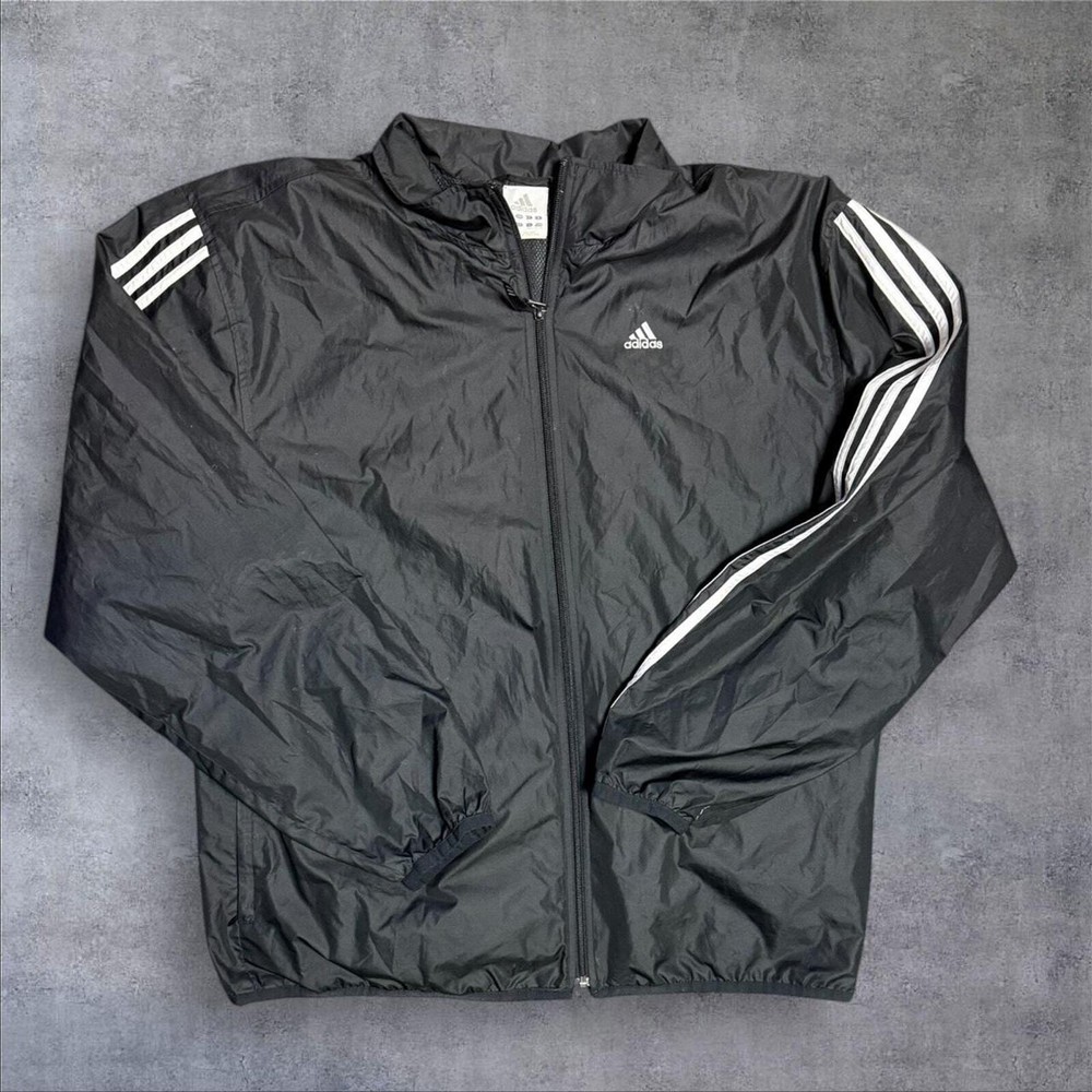 Y2K adidas baggy black track jacket XL