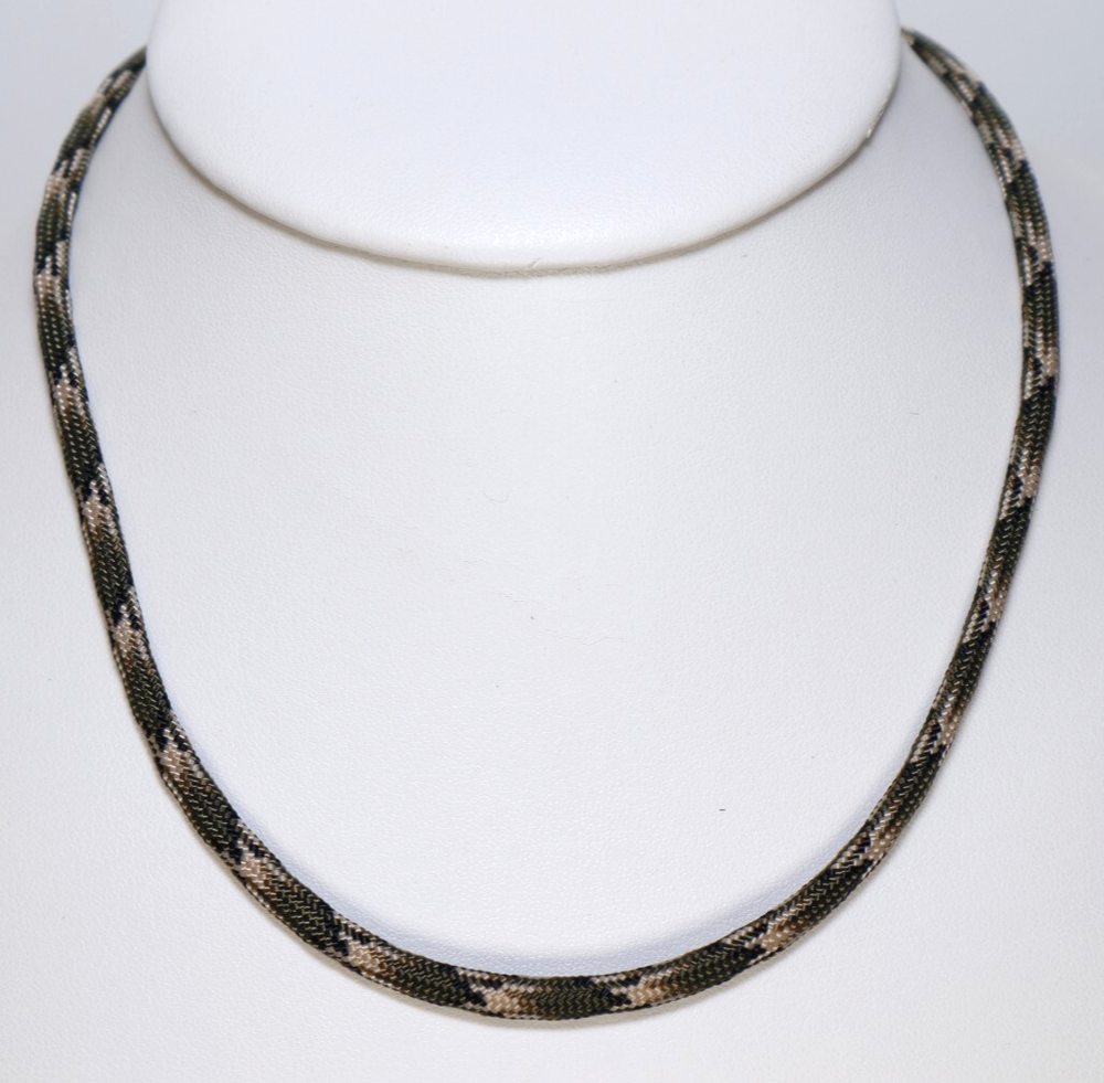 Braided Choker Necklace Bracelet Anklet Silver Lobster Clasp Deep Woods Paracord