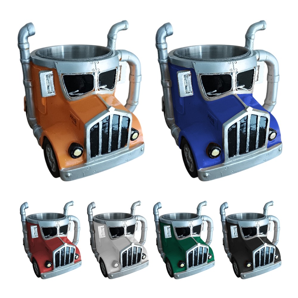 Truck Coffee Mug Semi-Truck Mus Trucker Shaped Semi-trailer Handmade Cup Gift
