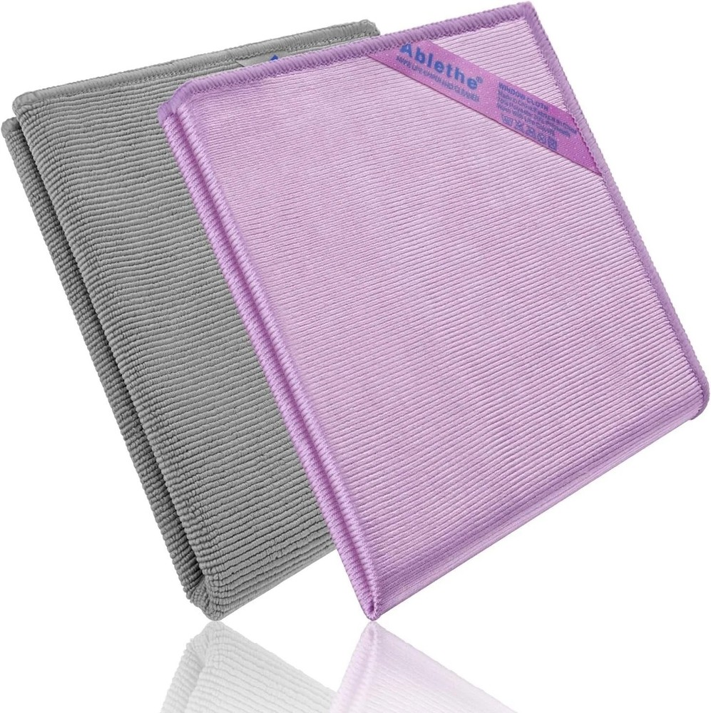 Purple Window Cleaning Cloth and Grey Enviro Cloth Basic Cleaning Package