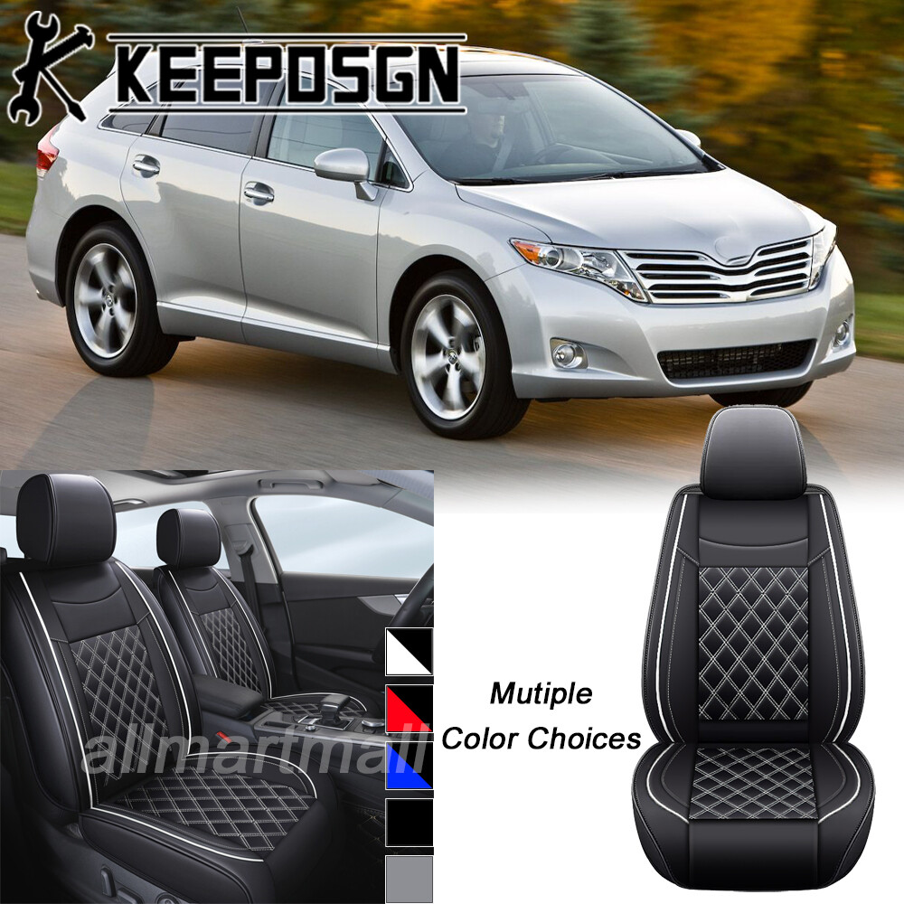 For Toyota Venza Luxury Car Seat Covers Full Set Leather Front Rear 5/2 Seater