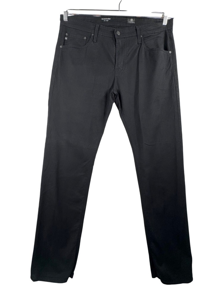 AG Adriano Goldschmied The Matchbox Slim Straight Black Jeans Mens W34