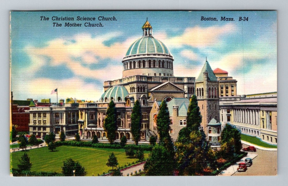 Vintage Boston Massachusetts Christian Science Mother Church Postcard  