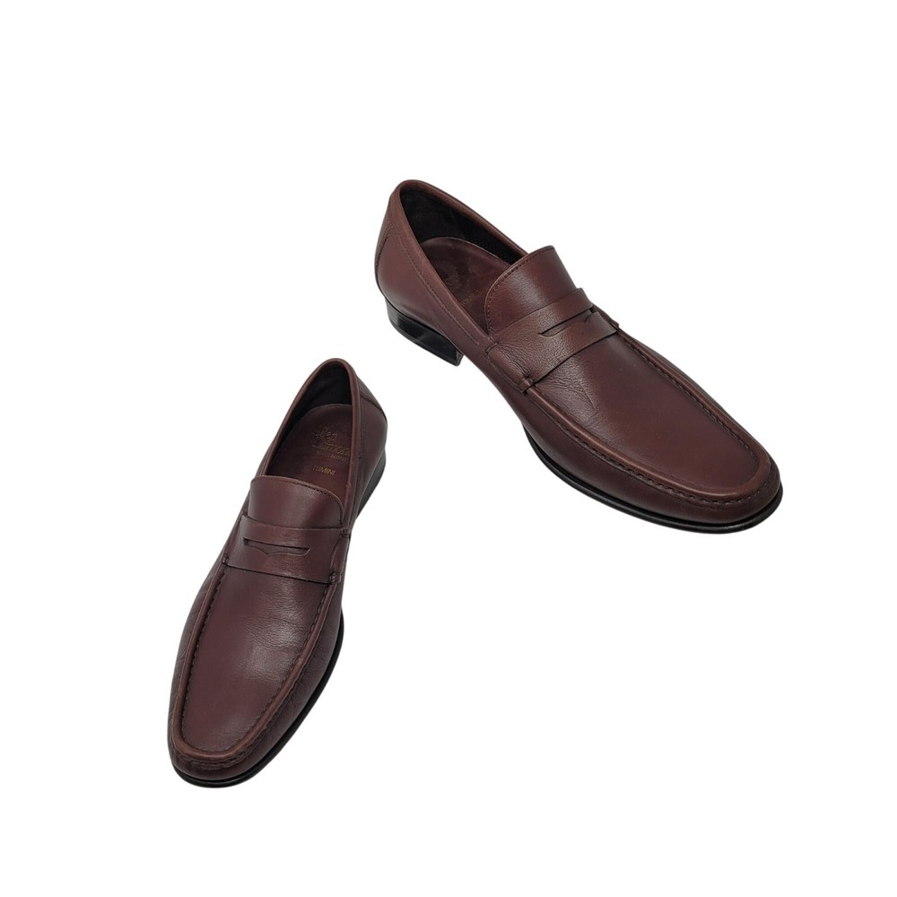 Allen Edmonds Rimini Coffee Brown Leather Penny Loafers for Men Size 9 Made in Italy  