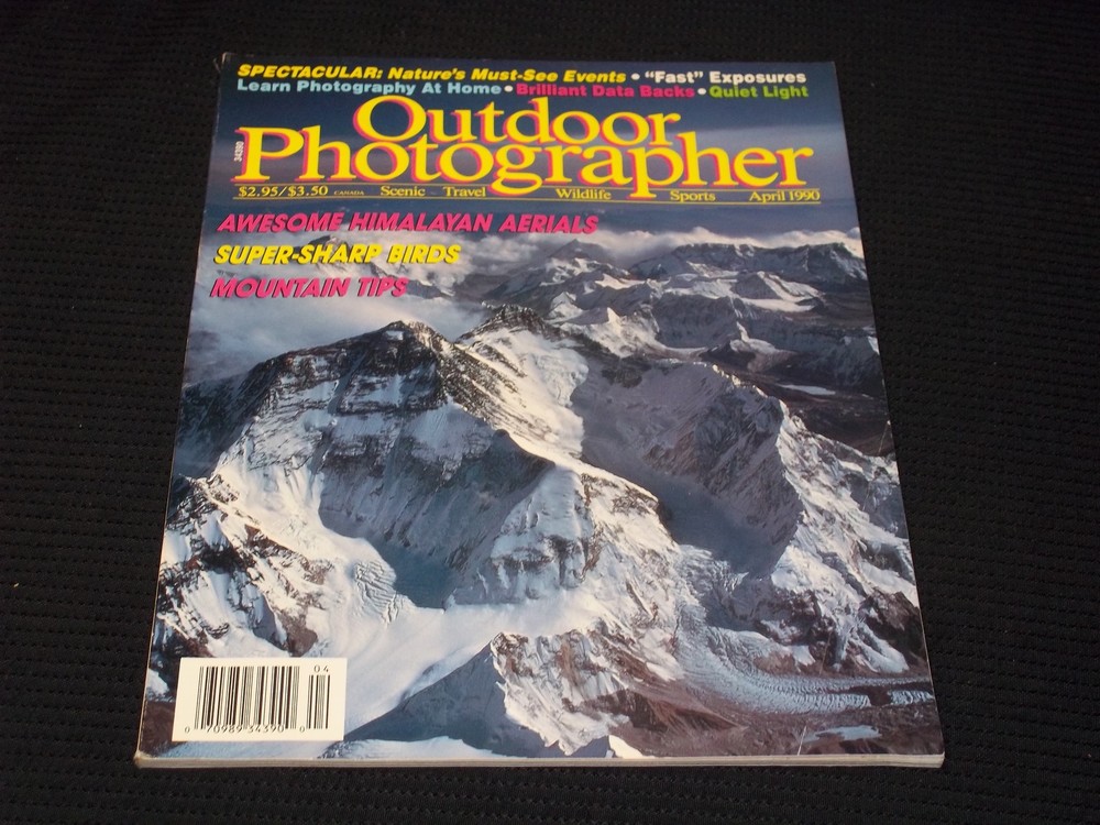 1990 APRIL OUTDOOR PHOTOGRAPHER MAGAZINE - HIMALAYAN AERIALS COVER - H 3960
