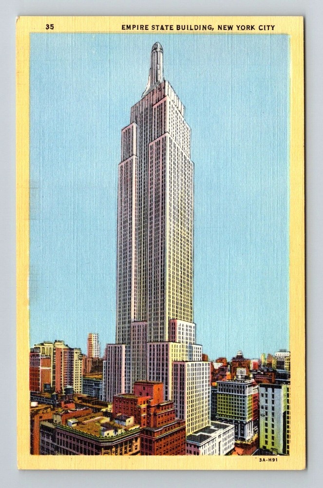 New York City NY, Empire State Building, Vintage Postcard