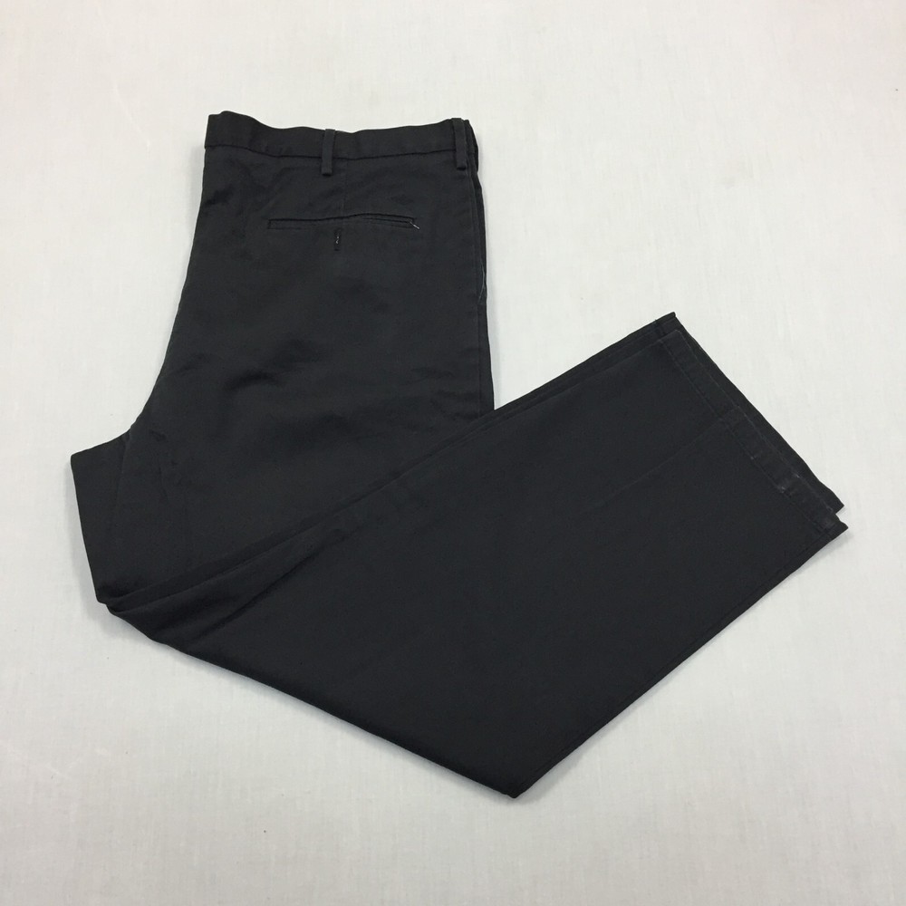 Dockers D3 Chino Trousers Cotton Pants Straight Fit Mens Size 42W 30L Black