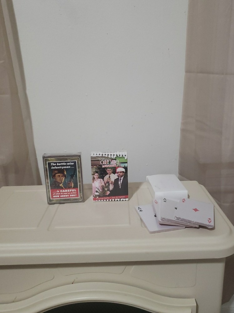 Brand New Sealed Playing Cards Lot - Army, The Office, Christmas Themes  