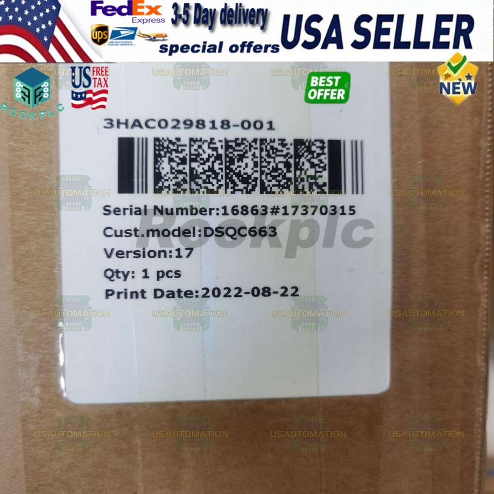 New In Box ABB DSQC663 3HAC029818-001 Robot Servo Drive Fast Shipping